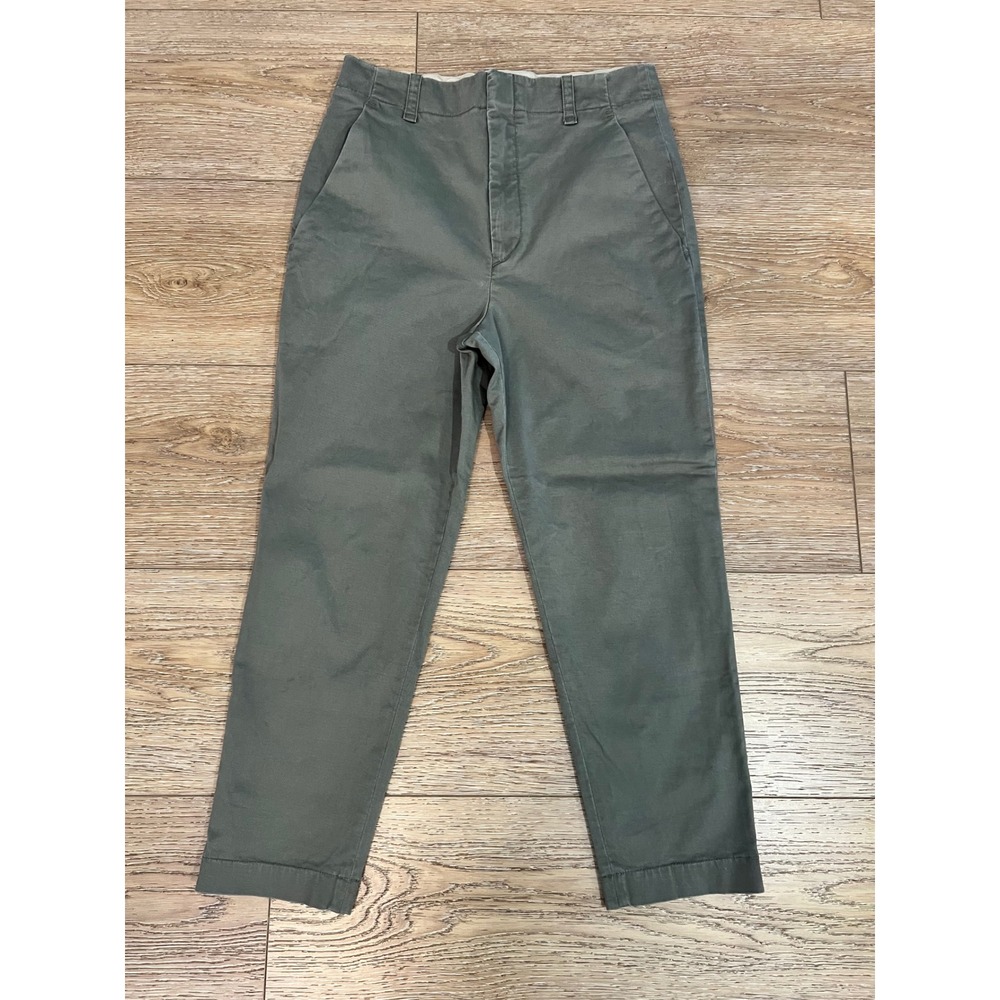 Vince Womens Chino Trousers Olive Green Grey Straight Leg Pants Size 6